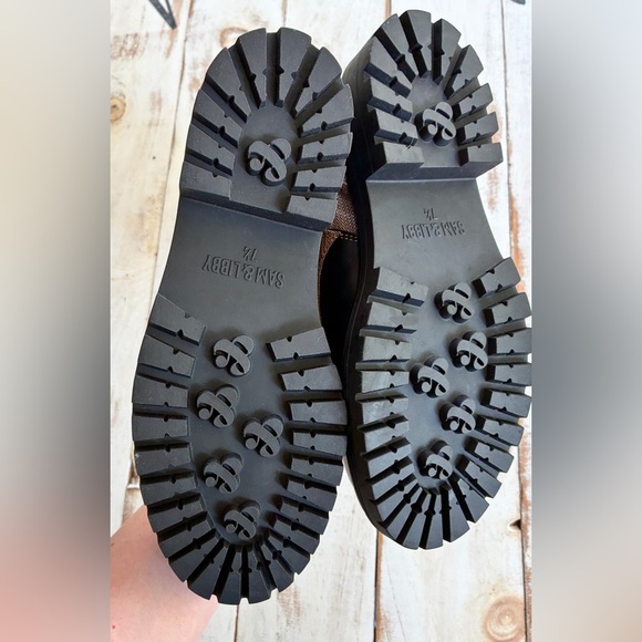 Sam & Libby Stella Embroidered Combat Boots lace up chic women’s sz 7.5 NWT - Picture 11 of 15